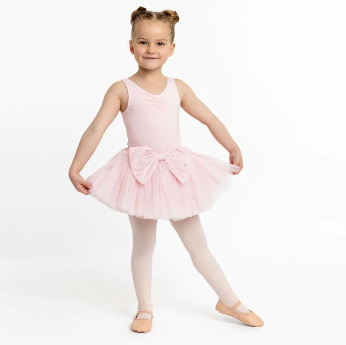 BEATRICE STATEMENT SEQUIN BOW TUTU DRESS