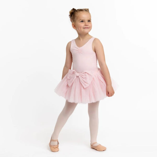 BEATRICE STATEMENT SEQUIN BOW TUTU DRESS