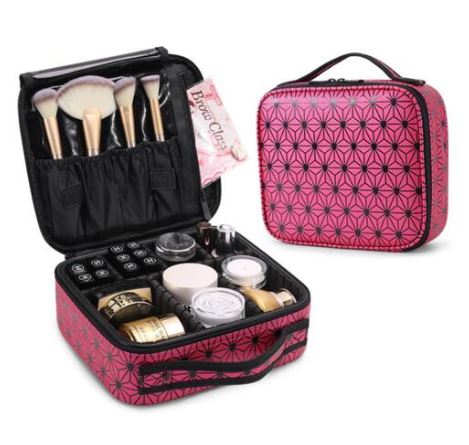 SMALL MAKE UP CASE; PINK PATTERN
