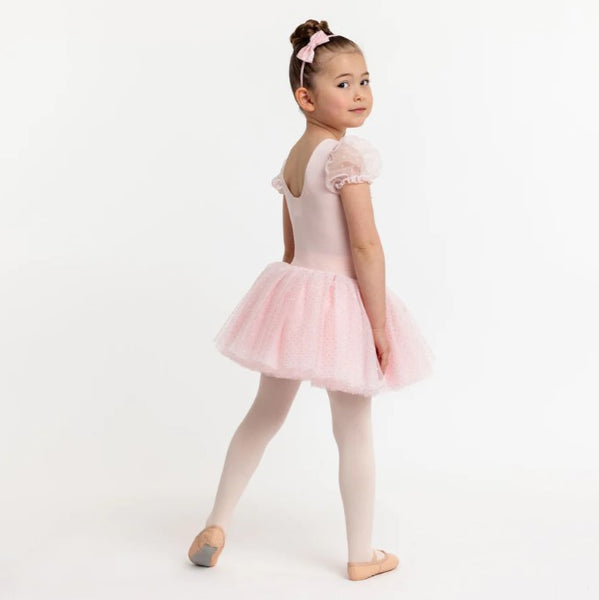LILLIAN PUFF SLEEVE TUTU DRESS WITH BOW