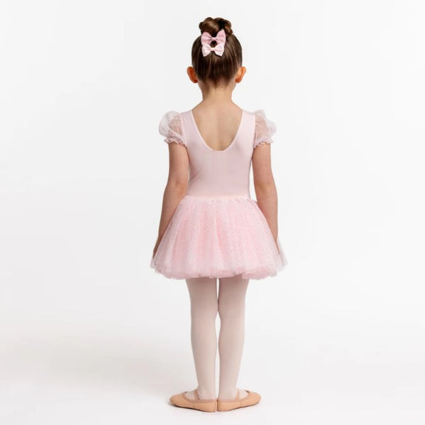 LILLIAN PUFF SLEEVE TUTU DRESS WITH BOW