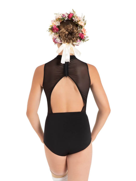 WILFLOWER HYACINTH HIGH NECK LEOTARD - WOMENS
