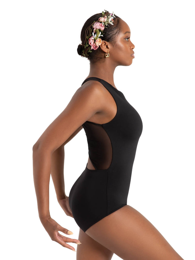 WILDFLOWER MARIGOLD MESH BACK LEOTARD - ADULT