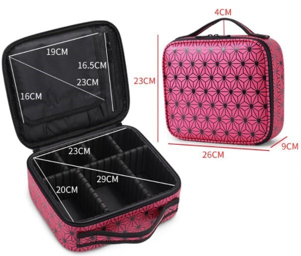 SMALL MAKE UP CASE; PINK PATTERN