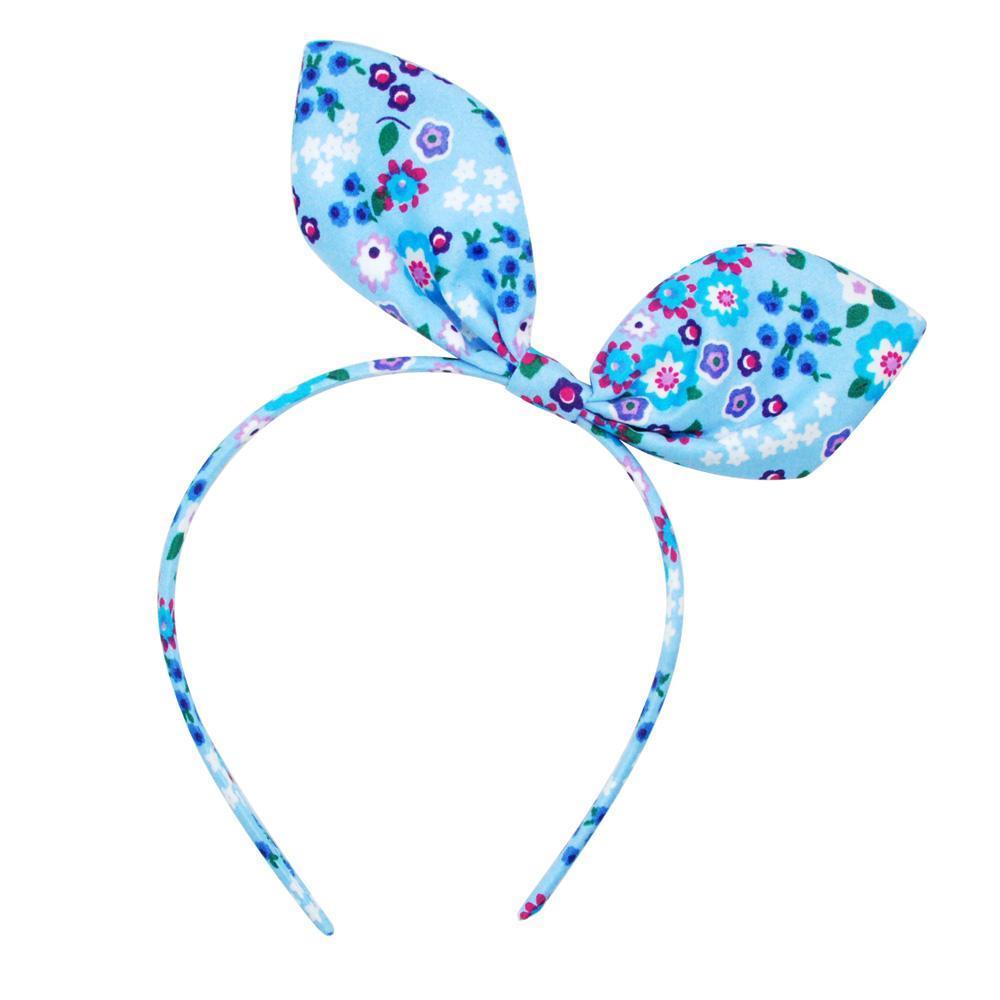 FLORAL FABRIC BUNNY EAR HEADBAND