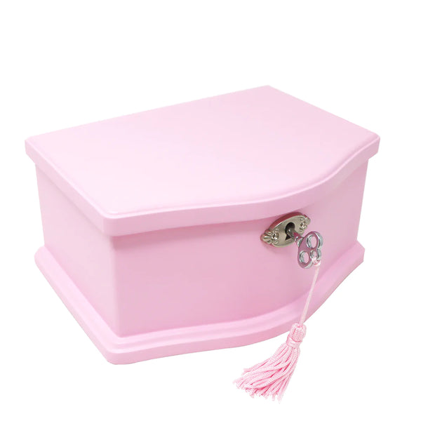 WOODEN BALLERINA LUXURY MUSICAL JEWELLERY BOX WITH LOCK & KEY