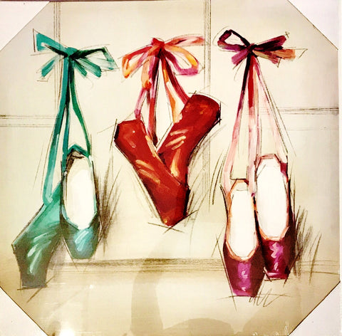 BALLET SHOE CANVAS PAINTING - First Class Dancewear NQ