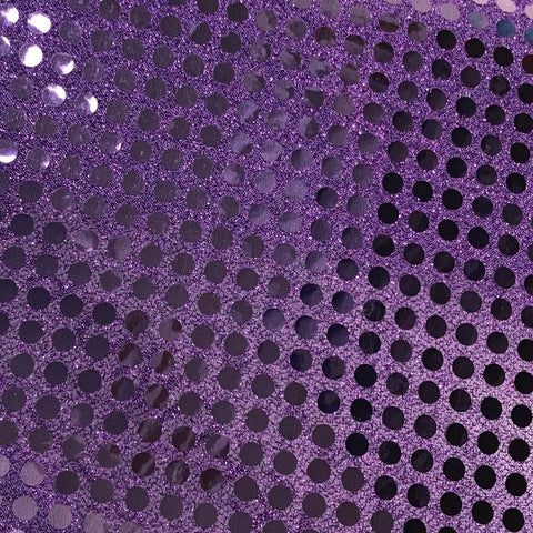STRETCH SPARKLE COVERED SEQUIN FABRIC - PURPLE