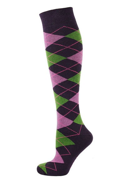 MY SOCKS ARGYLE KNEE HIGH SOCKS