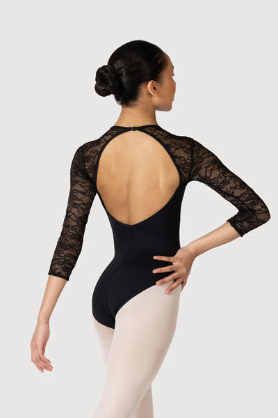 BLOCH KATE 3/4 WOMENS SLEEVE LACE LEOTARD