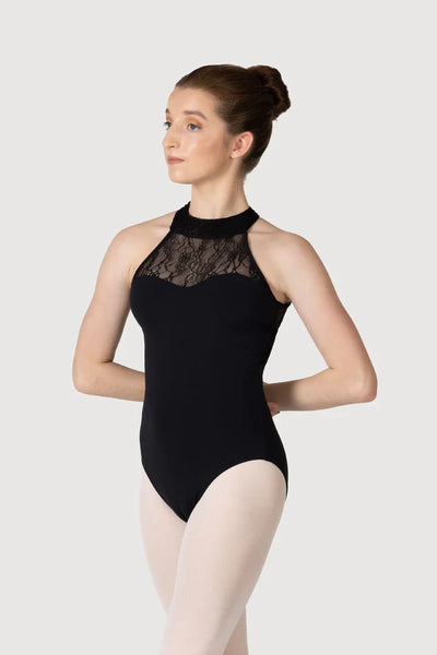 BLOCH EBO WOMENS LACE NECKED LEOTARD