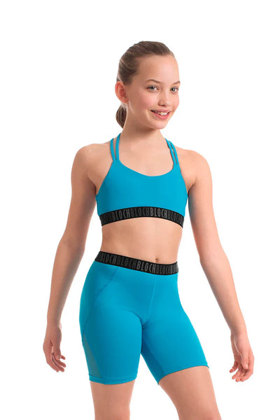 BLOCH GRETA BRANDED ELASTIC HIGH WAIST GIRLS BIKE SHORT