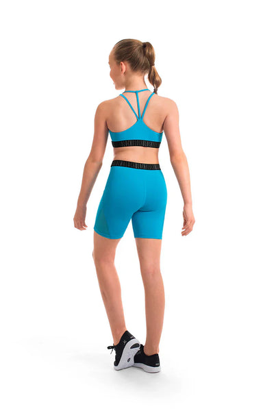 BLOCH GRETA BRANDED ELASTIC HIGH WAIST GIRLS BIKE SHORT