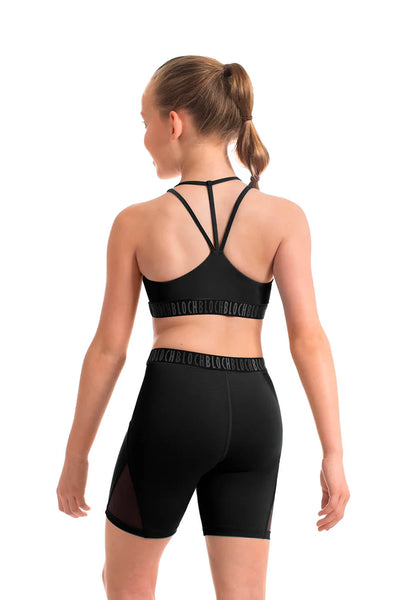 BLOCH ALEXIA BRANDED ELASTIC GIRLS DOUBLE STRAP CROP TOP