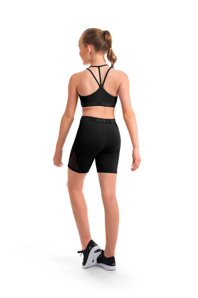 BLOCH GRETA BRANDED ELASTIC HIGH WAIST GIRLS BIKE SHORT