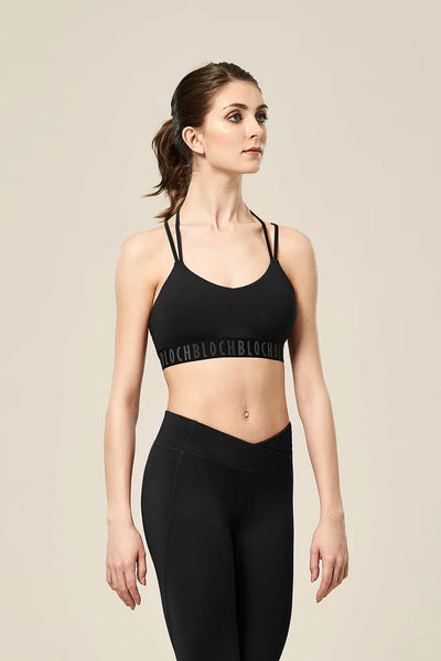 BLOCH NEENA BRANDED ELASTIC WOMENS DOUBLE STRAP CROP TOP