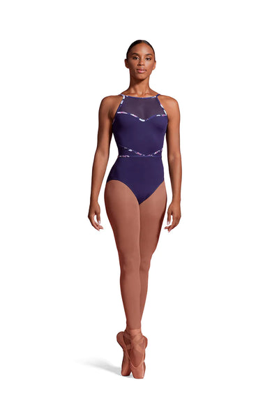 BLOCH MIRELLA JARDIN MESH PANELLED WOMENS HIGHT NECK LEOTARD