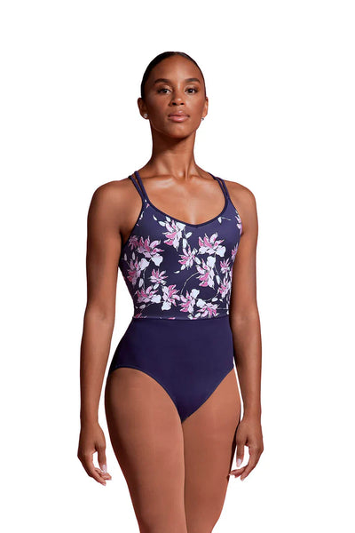 BLOCH MIRELLA JARDIN PRINTED WOMENS DOUBLE CAMISOLE LEOTARD