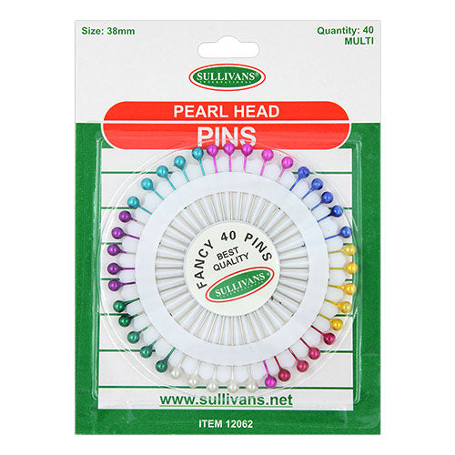 PEARL HEAD PINS - MULTI COLOURED