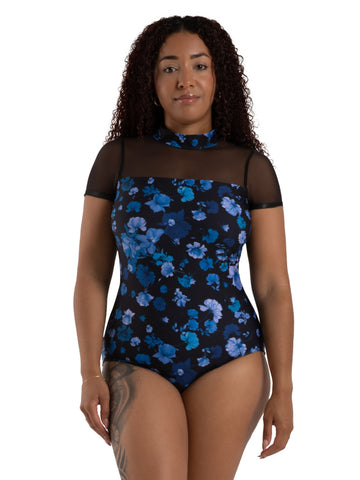COASTAL BLOOM BLACKTHORN LEOTARD