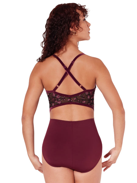 ORNATE ROMANCE CHARISMA CAMI CRISS CROSS BACK LEOTARD