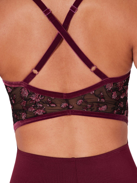 ORNATE ROMANCE CHARISMA CAMI CRISS CROSS BACK LEOTARD