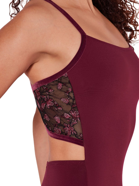 ORNATE ROMANCE CHARISMA CAMI CRISS CROSS BACK LEOTARD