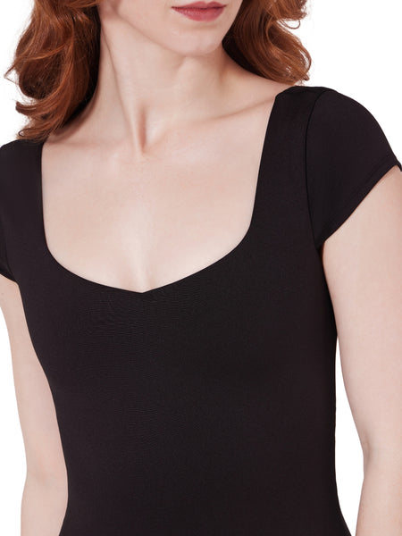 MARBLED HAZE PORTORO CAP SLEEVE LEOTARD