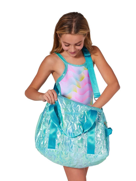 METALLIC STAR TRAVEL DUFFLE