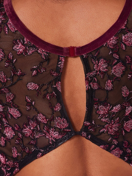 ORNATE ROMANCE ALLURE MESH BACK LEOTARD