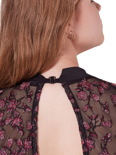 ORNATE ROMANCE EMBELLISH HIGH NECK LEOTARD