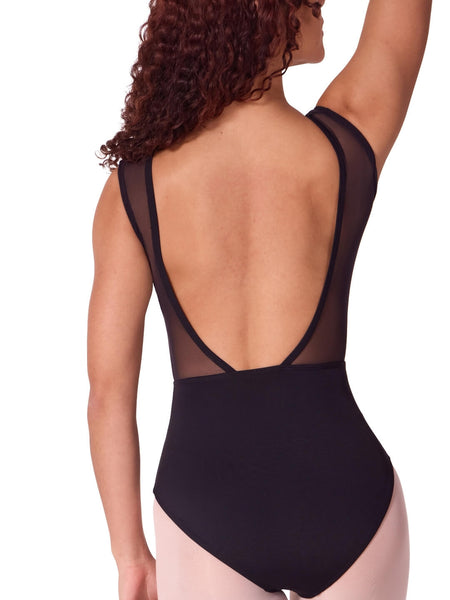 SOFT ELEGANCE ASYMMETRICAL BOAT NECK LEOTARD - ADULT