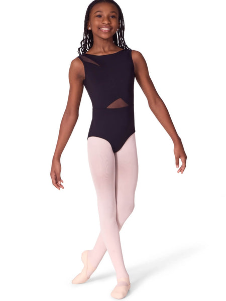 SOFT ELEGANCE ASYMMETRICAL BOAT NECK LEOTARD - TWEEN