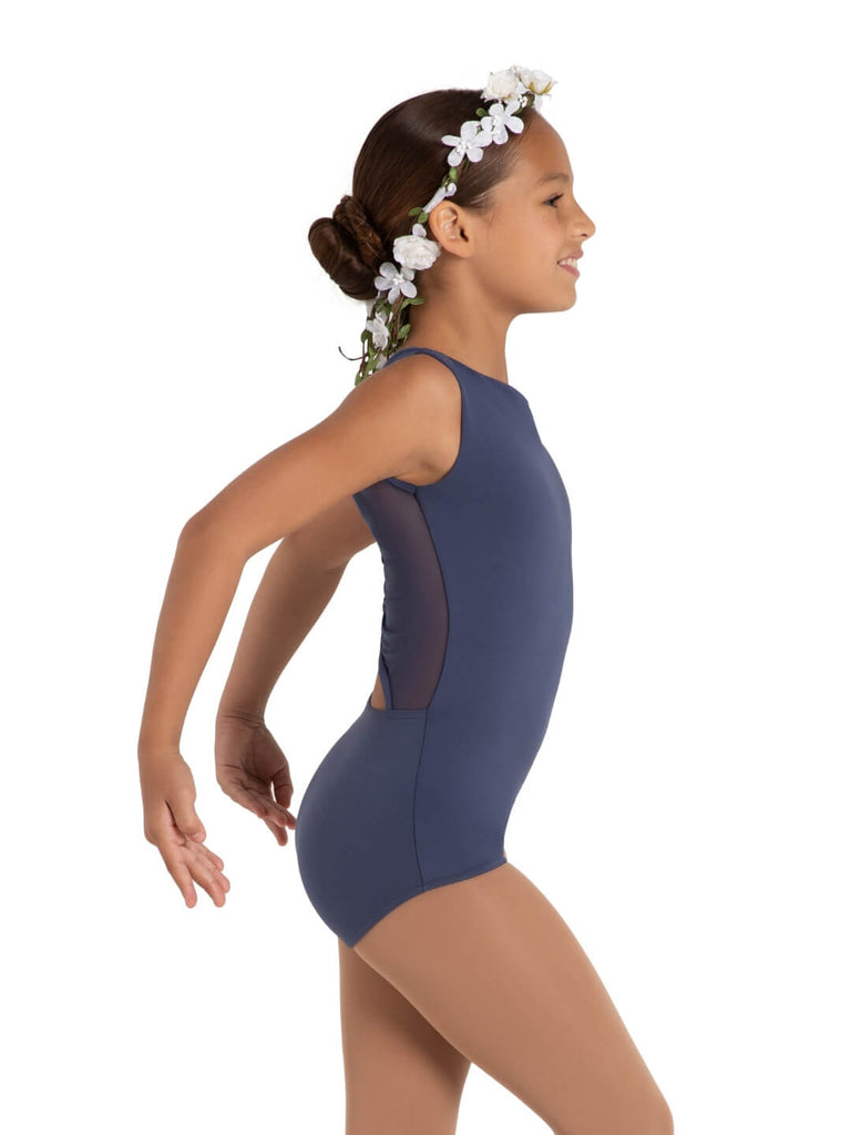 WILDFLOWER MARIGOLD MESH BACK LEOTARD - GIRLS