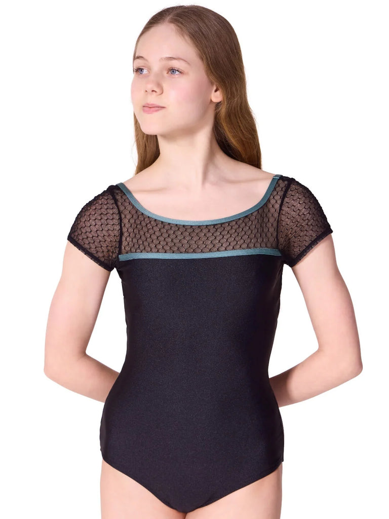 ENCHANTED CONTRAST HARMONY SHORT SLEEVE LEOTARD - First Class Dancewear NQ